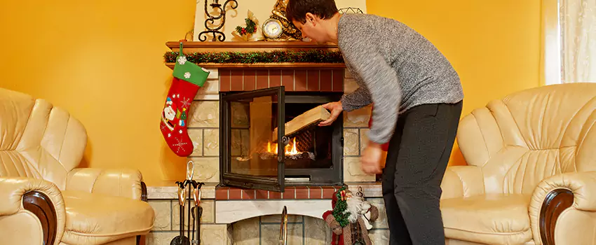 Rusted Metal Fireplace Restoration in Johns Creek, Georgia